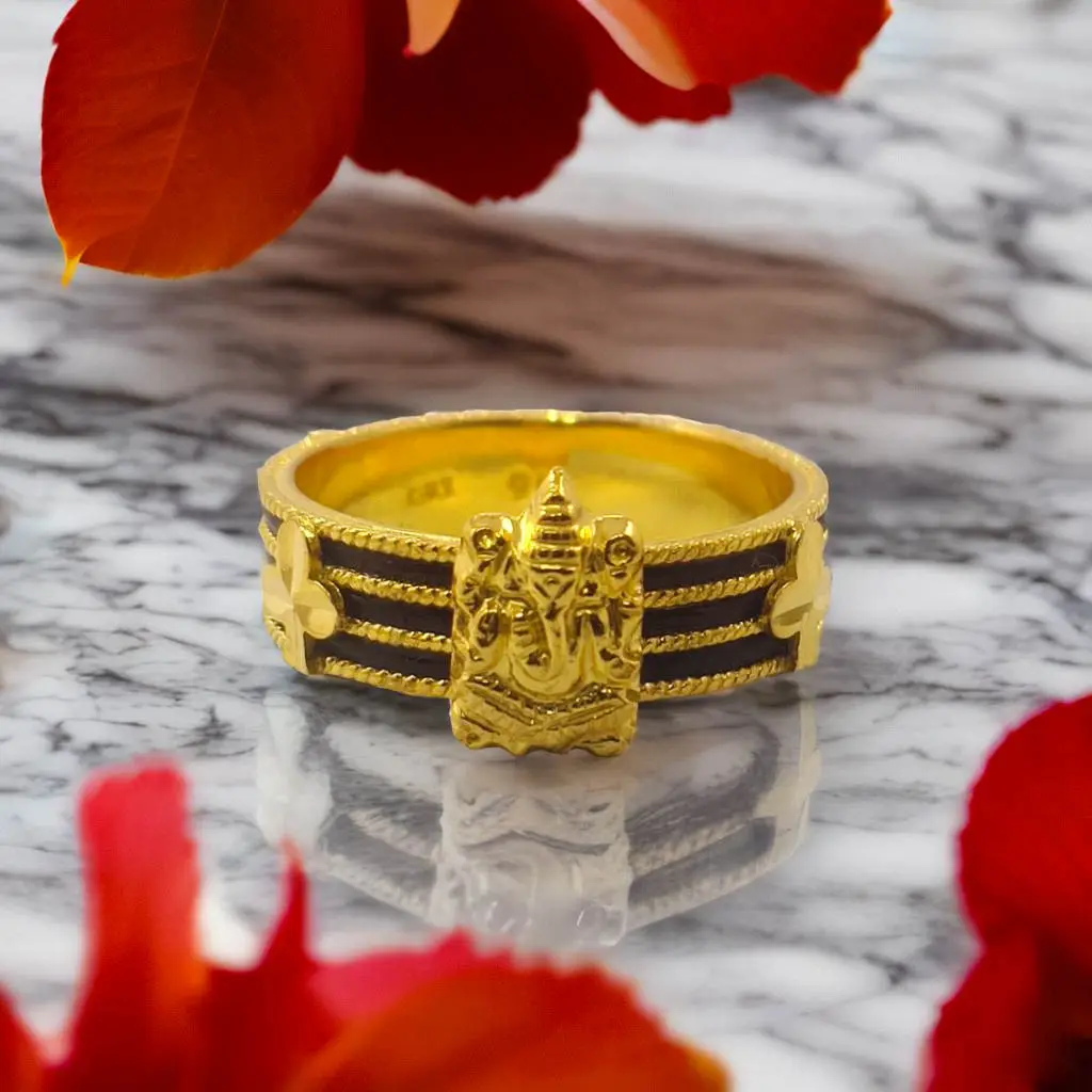 Gold Vinayagar Ring _ganesha
